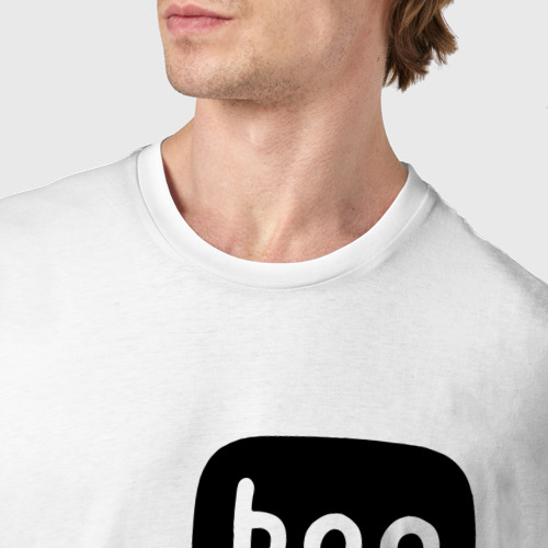Мужская футболка хлопок Boo, цвет белый - фото 6