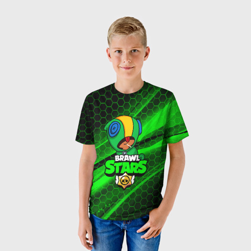 Детская футболка 3D BRAWL STARS LEON, цвет 3D печать - фото 3
