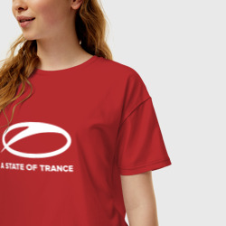 Женская футболка хлопок Oversize A state of trance - фото 2