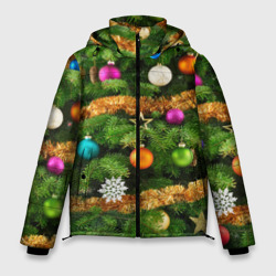 Мужская зимняя куртка 3D Живая новогодняя ёлка