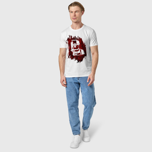 Мужская футболка хлопок Геодезист, цвет белый - фото 5
