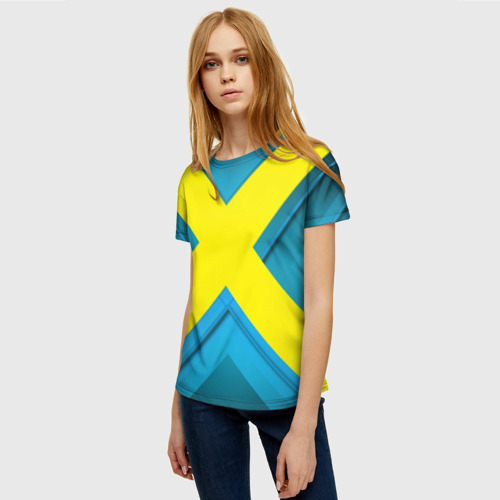 Женская футболка 3D с принтом Икс для косплея, фото на моделе #1