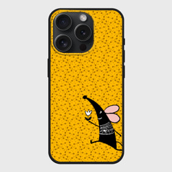 Чехол силиконовый для Apple iPhone 15 Pro матовый Крыса