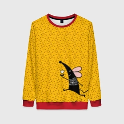 Женский свитшот 3D Крыса