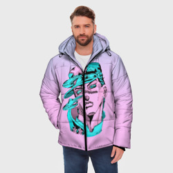 Мужская зимняя куртка 3D Дзётаро кудзе фиолет - фото 2