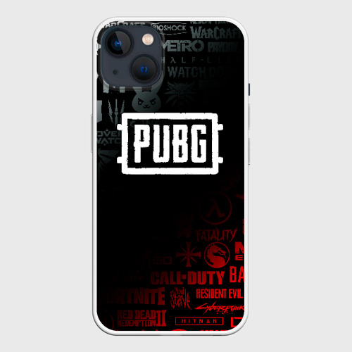 Чехол для iPhone 14 Plus с принтом PUBG, вид спереди #2