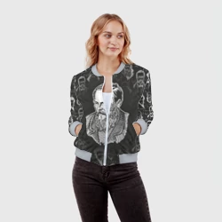 Женский бомбер 3D Достоевский Фёдор Михайлович - фото 2