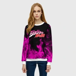 Женский свитшот 3D Neon flames - фото 2