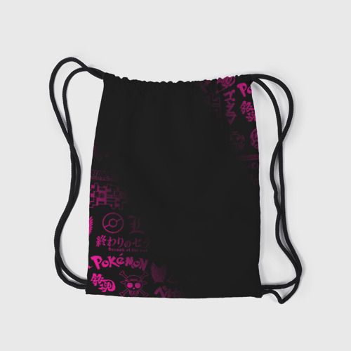 Рюкзак-мешок 3D Лого джоджо на черной полосе - фото 7