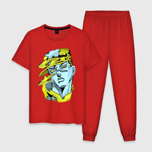 Мужская пижама хлопок , цвет красный