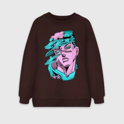 Женский свитшот oversize без начеса хлопок Дзётаро кудзе в желтом