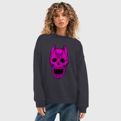 Женский свитшот oversize без начеса хлопок JoJo`s Bizarre Adventure Killer Queen королева убийца - фото 2