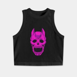 Женская укороченная майка-топ хлопок JoJo`s Bizarre Adventure Killer Queen королева убийца