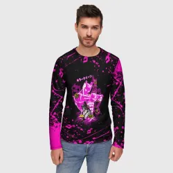 Мужской лонгслив 3D Killer Queen розовые кляксы - фото 2
