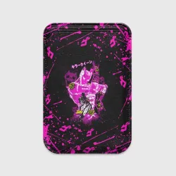 Картхолдер Magsafe магнитный Killer Queen розовые кляксы