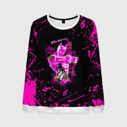 Мужской свитшот 3D Killer Queen розовые кляксы