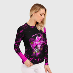 Женский рашгард 3D Killer Queen розовые кляксы - фото 2