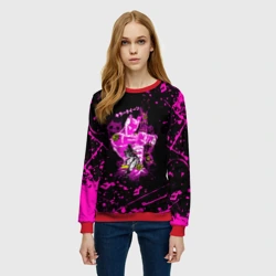 Женский свитшот 3D Killer Queen розовые кляксы - фото 2