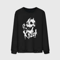 Мужской свитшот хлопок Killer Queen белый ситкер