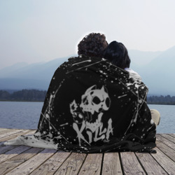 Плед 3D Killer Queen белое с белыми брызгами - фото 2