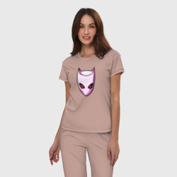 Женская пижама хлопок Killer Queen розовая кошка - фото 2