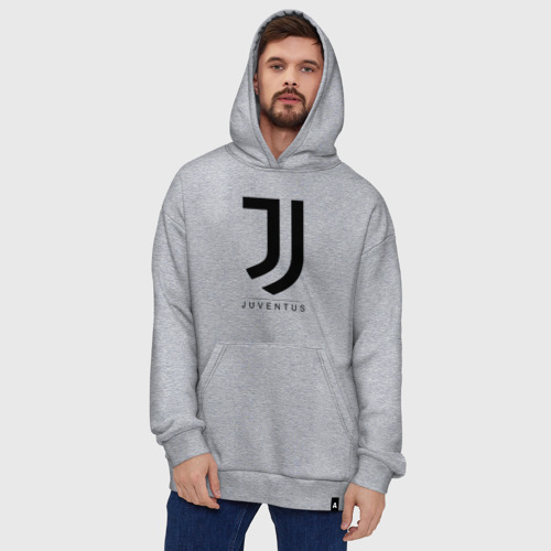 Худи SuperOversize хлопок Juventus, цвет меланж - фото 5