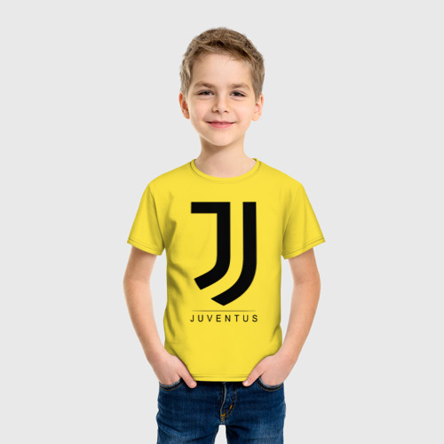 Детская футболка хлопок Juventus, цвет желтый - фото 3
