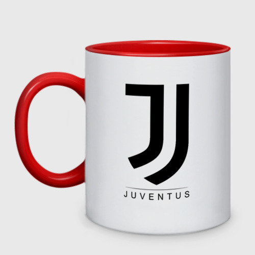 Кружка двухцветная Juventus, цвет белый + красный