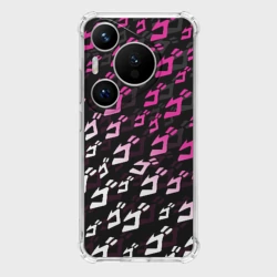 Чехол для Huawei Pura 70 Pro Розовобелый паттерн ДжоДжо