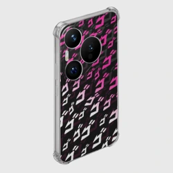 Чехол для Huawei Pura 70 Pro Розовобелый паттерн ДжоДжо - фото 2