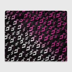 Плед 3D Розовобелый паттерн ДжоДжо