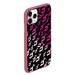 Чехол для iPhone 11 Pro Max матовый Розовобелый паттерн ДжоДжо - фото 2