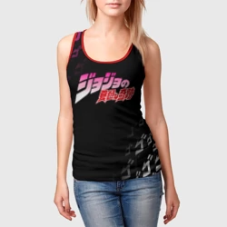 Женская майка 3D ДжоДжо лого на патерне - фото 2