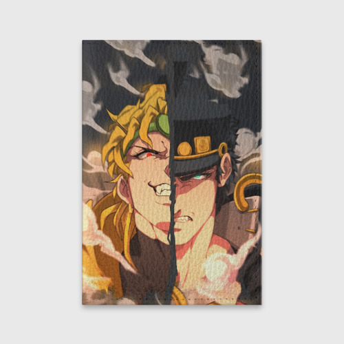 Обложка для паспорта матовая кожа Dio Brando x Jotaro, цвет красный