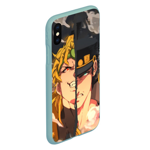 Чехол для iPhone XS Max матовый Dio Brando x Jotaro, цвет мятный - фото 3