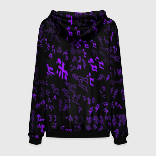 Мужская толстовка 3D [JJBA] Menacing Pattern purple, цвет черный - фото 2