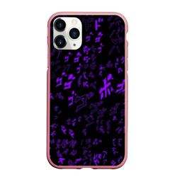 Чехол для iPhone 11 Pro Max матовый [JJBA] Menacing Pattern purple