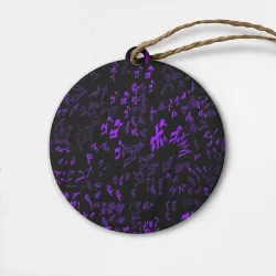 Деревянная игрушка круг [JJBA] Menacing Pattern purple