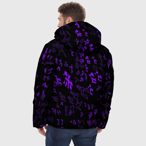 Мужская зимняя куртка 3D [JJBA] Menacing Pattern purple, цвет черный - фото 4