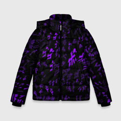 Зимняя куртка для мальчиков 3D [JJBA] Menacing Pattern purple