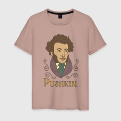А.  С. Пушкин – Мужская футболка хлопок с принтом купить со скидкой в -20%