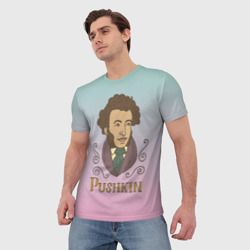 Мужская футболка 3D А.С.Пушкин - фото 2