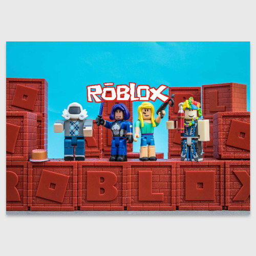 Поздравительная открытка Roblox, цвет белый