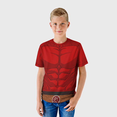 Детская футболка 3D Красный качок , цвет 3D печать - фото 3