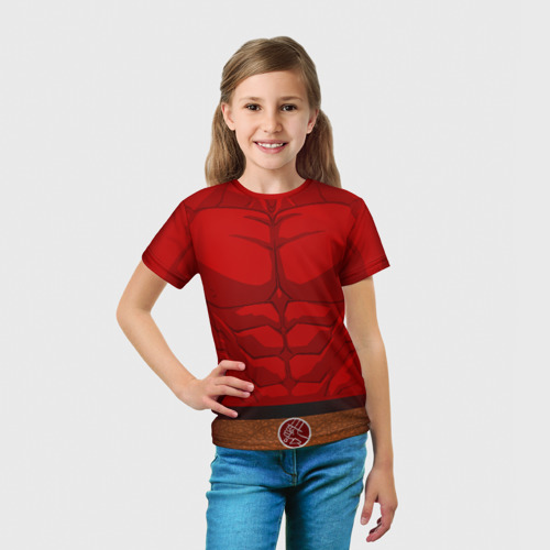 Детская футболка 3D Красный качок , цвет 3D печать - фото 5