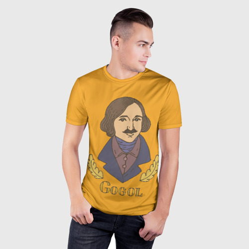 Мужская футболка 3D Slim Николай Васильевич Гоголь, цвет 3D печать - фото 3