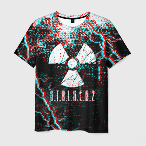Мужская футболка 3D S.T.A.L.K.E.R. 2 glitch, цвет 3D печать
