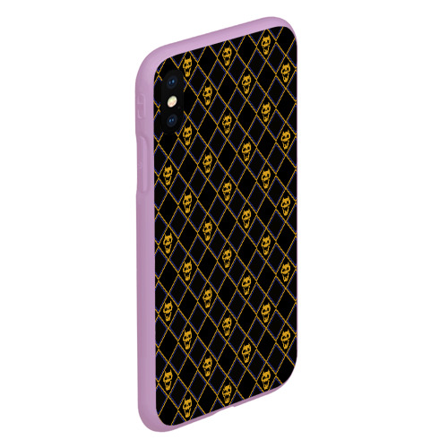 Чехол для iPhone XS Max матовый Killer Queen желтый паттерн, цвет сиреневый - фото 3