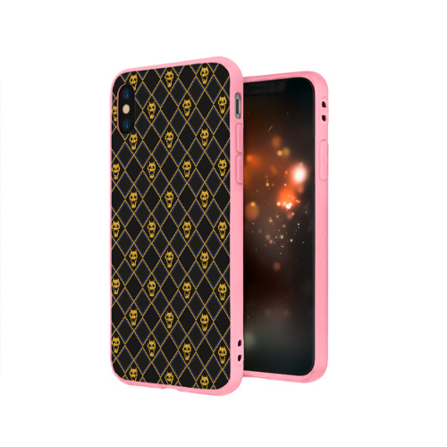 Чехол для iPhone X матовый Killer Queen желтый паттерн - фото 3