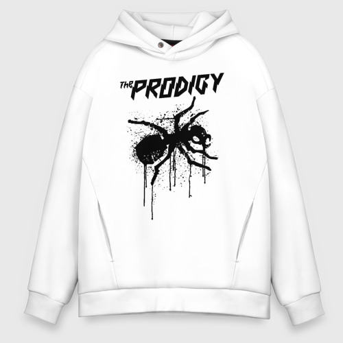 Мужское худи Oversize хлопок The Prodigy, цвет белый